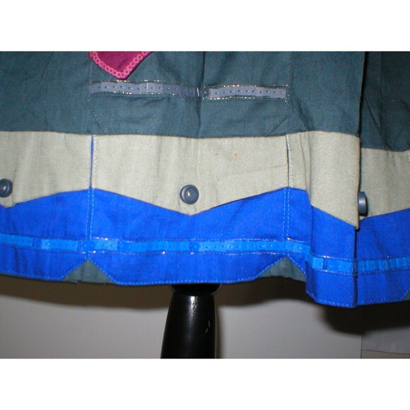 NWT Womens New Designer Isabela Capeto Handmade Skirt 31 X 24 Green Sequins Silk - Picture 3 of 12